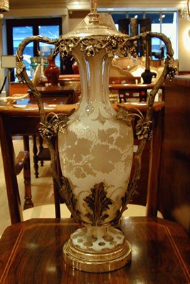 Lot 456 - Pair of Silver Plate Mounted Cut Cased Glass...