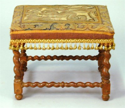 Lot 309 - Continental Baroque Style Walnut Stool The...