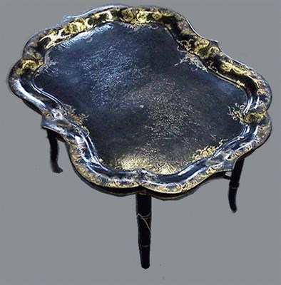Lot 562 - Victorian Papier Mache Tray on Stand