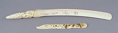 Lot 130 - Two Japanese Ivory Letter Openers