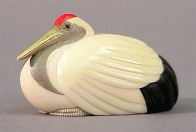 Lot 580 - Japanese Ebony and Colored Ivory Model of a...
