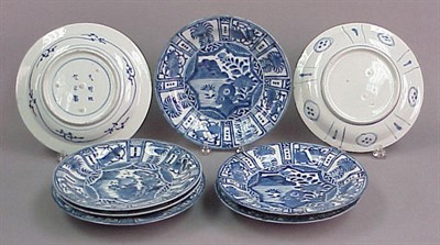 Lot 81 - Set of Eight Arita Blue and White Porcelain...