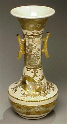 Lot 146 - Fine Satsuma Bottle Vase Attributed to...