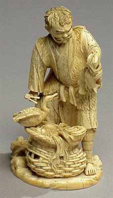 Lot 125 - Good Sectional Ivory Figure of a Cormorant...