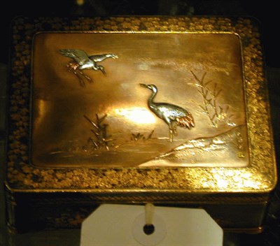 Lot 141 - Japanese Komai Iron and Soft Metal Box