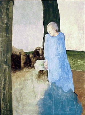 Lot 21 - Montserrat Gudiol Spanish, b. 1933 GIRL SEATED...