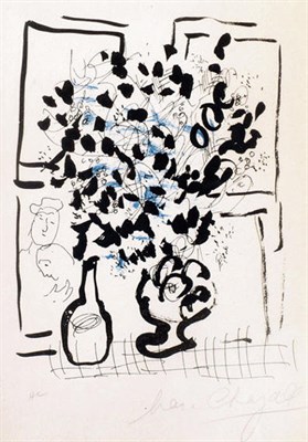 Lot 50 - Marc Chagall LE BOUQUET NOIR ET BLEU (MOURLOT...