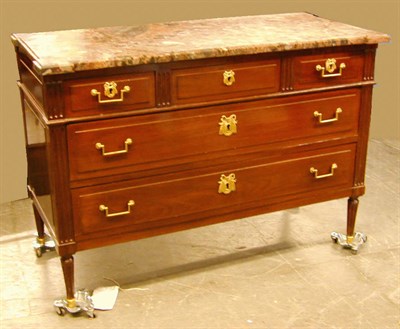 Lot 494 - Louis XVI Brass-Mounted Mahogany Commode The...