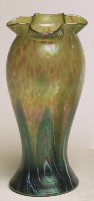 Lot 375 - Unsigned Loetz Glass Vase Of shaped...