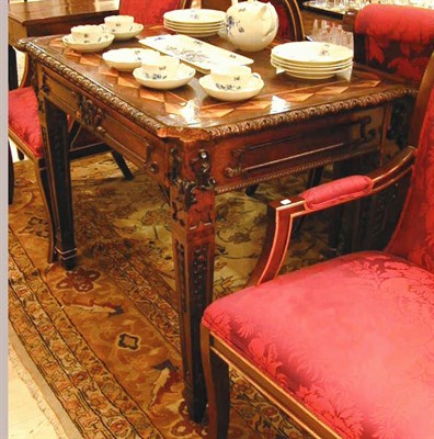 Lot 269 - Louis XV Style Inlaid Rosewood Writing Table