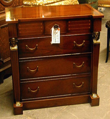 Lot 600 - Pair of Empire Style Bronze-Mounted Mahogany...