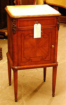 Lot 606 - Pair of Louis XVI Style Mahogany Bedside...