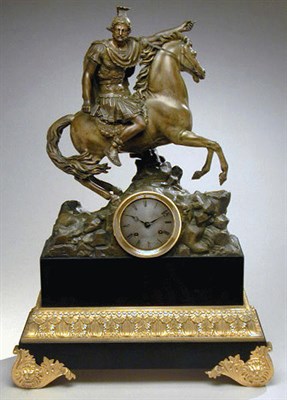 Lot 637 - Charles X Gilt and Patinated-Bronze Clock...