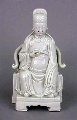 Lot 199 - Chinese Dehua White Porcelain Figure of a...
