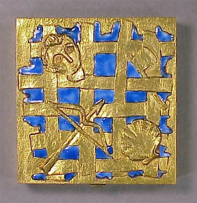 Lot 47 - Line Vautrin Gilt-Bronze and Enamel Box Molded...