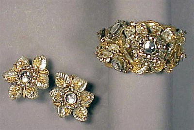 Lot 164 - Miriam Haskell Cuff and Earrings Each in...