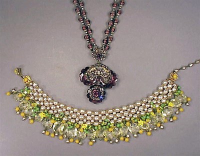 Lot 172 - Two Miriam Haskell Necklaces Comprising a...
