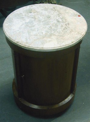 Lot 88 - Empire Style Marble Top Mahogany Table
