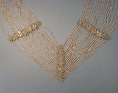 Lot 151 - Miriam Haskell Collar Necklace Fifteen strands...