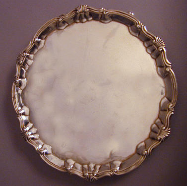 Lot 536 - George II Silver Salver William Peaston,...