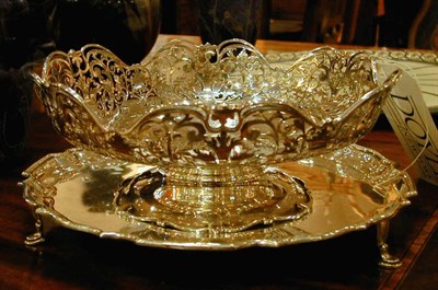 Lot 423 - Modern English Silver Bowl and Salver...