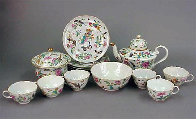 Lot 184 - Chinese Export Canton Famille Rose Partial Tea...