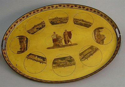 Lot 636 - French Neoclassical Tole Tray 19th Century Of...