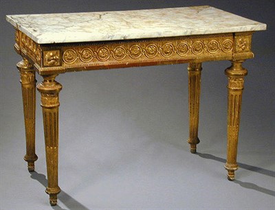 Lot 491 - Italian Neoclassical Gilt-Wood Console Early...