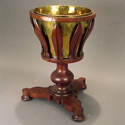 Lot 444 - Continental Neoclassical Mahogany Jardiniere...