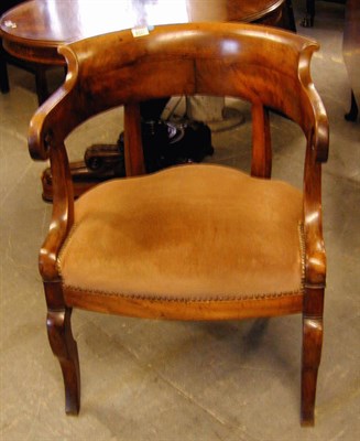 Lot 573 - Empire Mahogany Desk Chair Early 19th century...