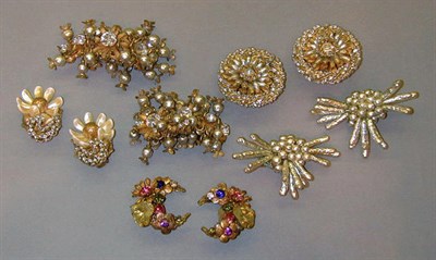 Lot 152 - Four Pairs of Miriam Haskell Earrings...