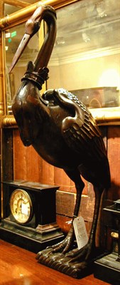 Lot 217 - Continental Carved Wood Figure of a Stork