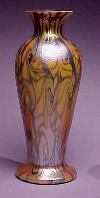 Lot 402 - Durand Glass Vase Of baluster form, with green...