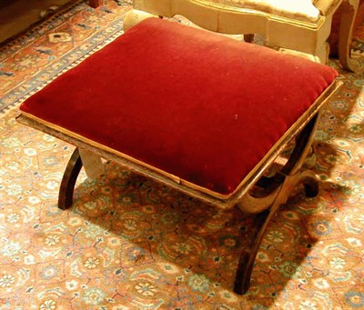 Lot 487 - Regency Faux Painted Rosewood Stool