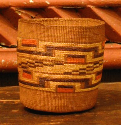 Lot 132 - Tlingit Polychrome Twined Basket Of...