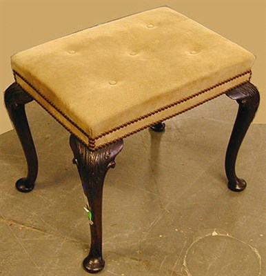 Lot 420 - George III Mahogany Stool 18th Century The...