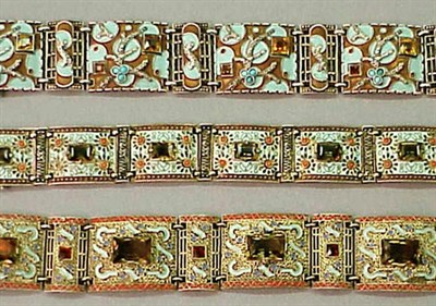 Lot 117 - Group of Three Theodor Fahrner Matte Enamel...