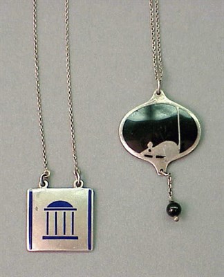 Lot 72 - Two Wiener Werkstatte Pendant Necklaces Each...