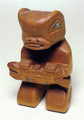 Lot 124 - Five Northwest Coast Wood Sculptures...