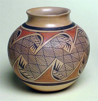 Lot 164 - Hopi Polychrome Pottery Jar Fannie Nampeyo Of...