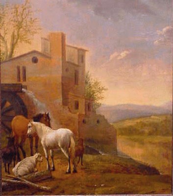 Lot 74 - Attributed to Gaspard de Witte II TWO HORSES...