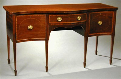 Lot 421 - George III Inlaid Mahogany Sideboard The...