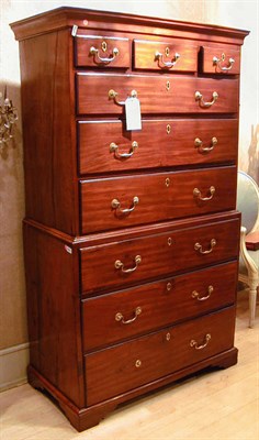 Lot 548 - George III Mahogany Chest on Chest