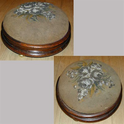 Lot 743 - Pair of Victorian Beadwork Upholstered...