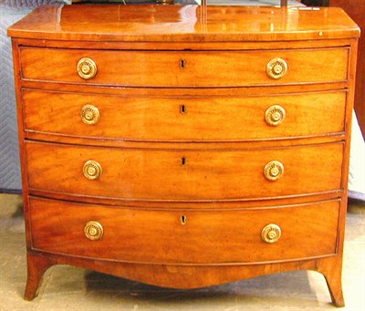 Lot 444 - George III Mahogany Chest of Drawers Late...