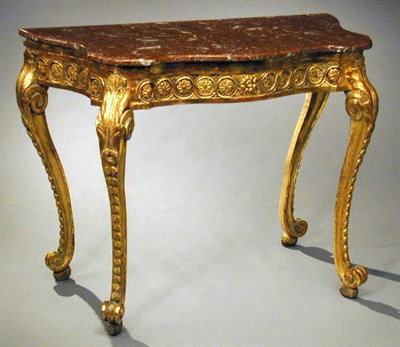 Lot 392 - Continental Rococo Gilt-Wood Console The late...