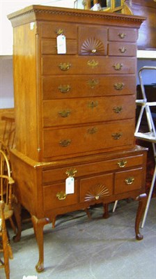 Lot 315 - Chippendale Walnut High Chest The dentilated...