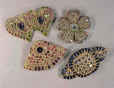 Lot 258 - Group of Four Hobe Pins Comprising a double...