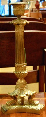 Lot 313 - Pair of Empire Bronze Candlesticks