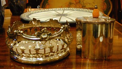 Lot 431 - Pair of Silver Plated Wine Coasters and Two...
